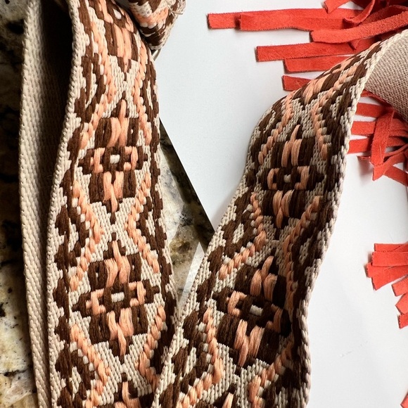 Fringe Burnt Orange Shoulder Bag perfect for fall! Boho chic. - Picture 6 of 6